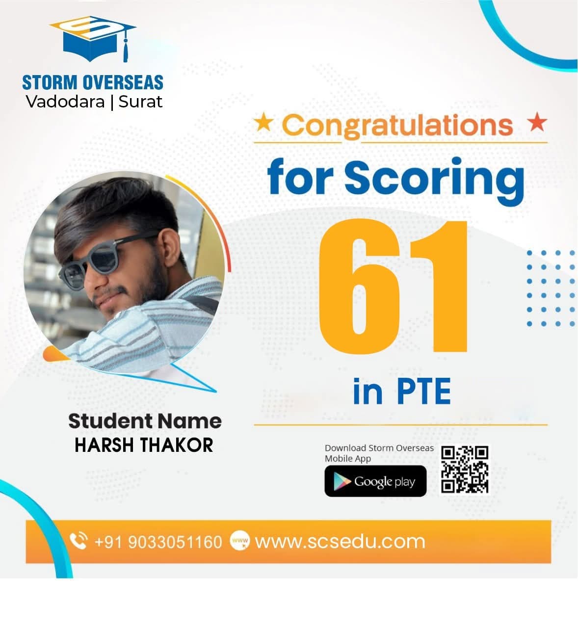Harsh Thakor — PTE Score 61