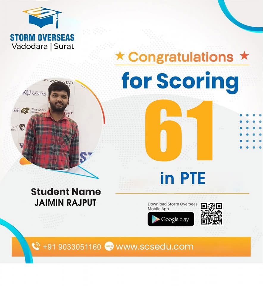 Jaimin Rajput — PTE Score 61
