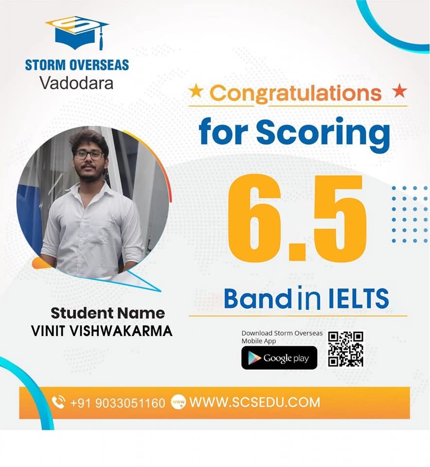 Vinit Vishwakarma — IELTS Score Band 6.5