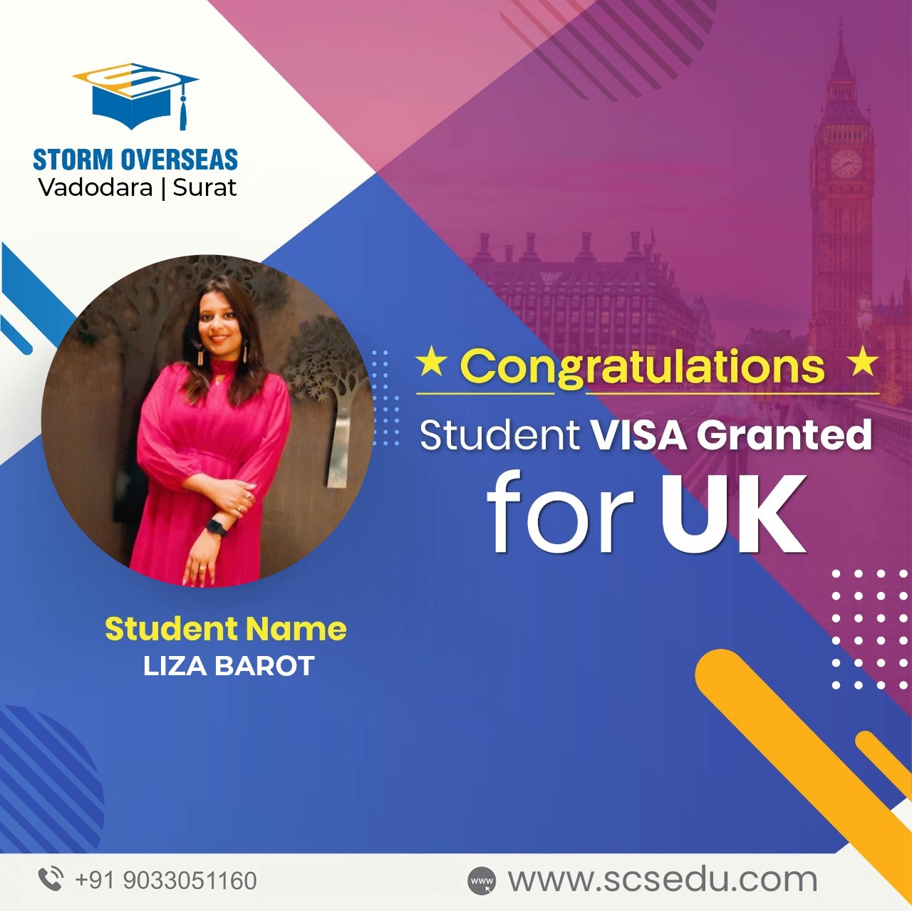 Storm Overseas guided student